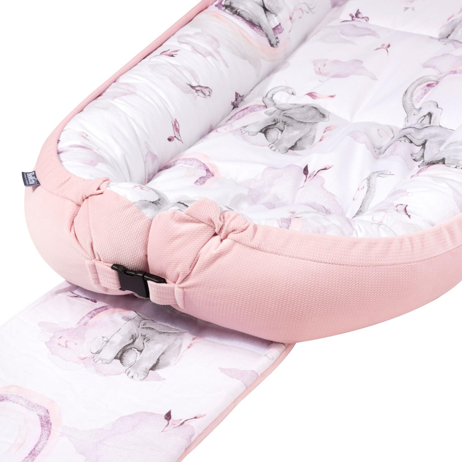 Bellochi Nido per neonato | Lettino per neonati | 100% cotone | 90 x 60 x 12 cm - con bordi protettivi | 0-9 m | Habarigani