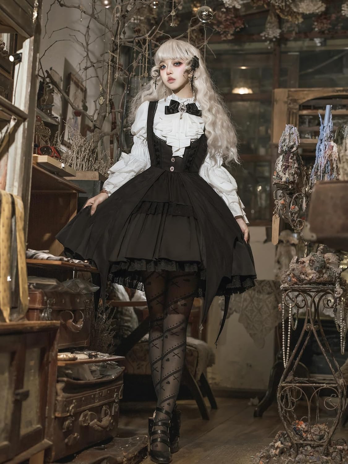 Jirai Kei Dress Suit Set Tenshi Kawaii Jojifuku Cutecore Shoujo Girl Clothes Y2K Harajuku Gyaru Lolita Outfit