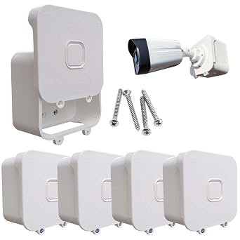 PRO-100 Universal CCTV Camera Junction Box, Easy Maintenance with Sliding Service Cover | 4 Pack