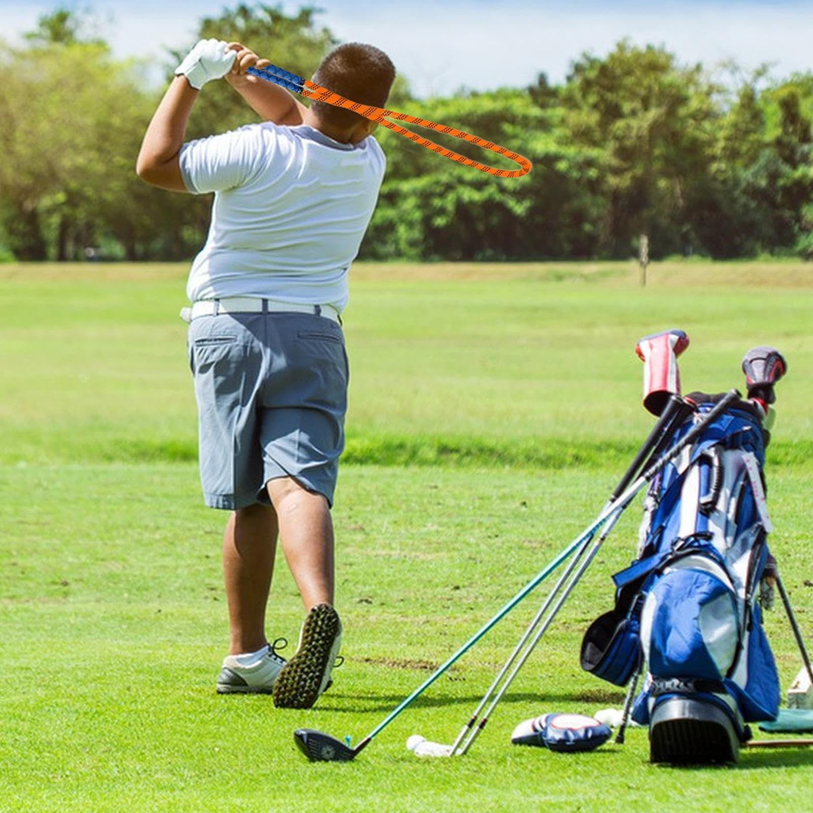 Golfschwungseil – Golfschwung-Trainingshilfe-Seil – Golf-Speed-Trainer – Golf-Übungsseil für Innenbereich, Golf-Trainer, Übungsseil, Golf-Trainingsausrüstung, Hilfsseil für Golfliebhaber, Männer und