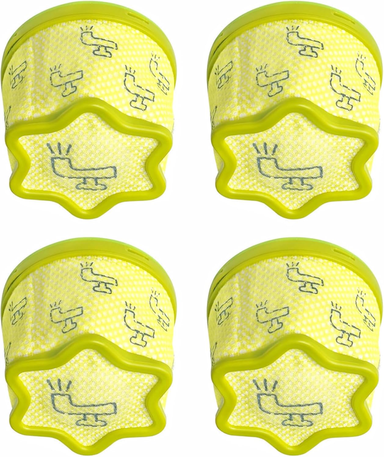 TopHomer 4 Pieces Replacement Pre-Filter Compatible with LG Cord Zero A9 Cordless Stick Vacuum Cleaner Accessories, Replaces A9MULTI2X, A9ADVANCED, A902RM