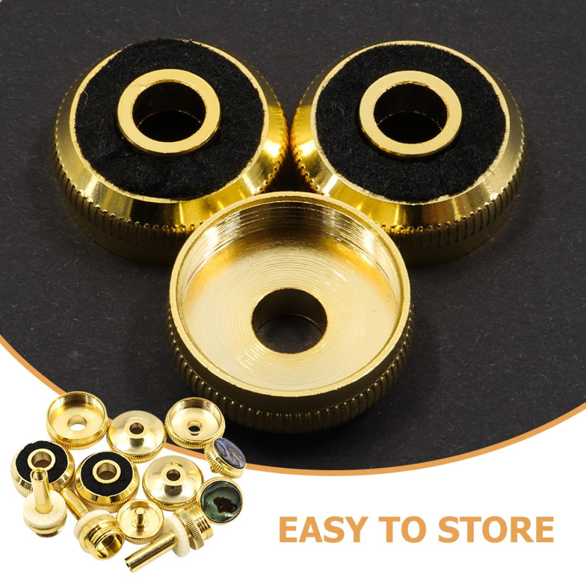 Juego de 12 Botones de Pistón para Trompeta Dorados de Metal, Mejora Precisión y Fluidez, Accesorios Elegantes para Músicos de Trompeta