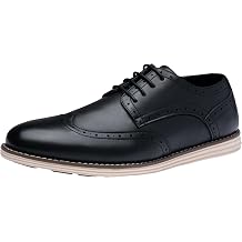 Vostey Mens Casual Dress Shoes Wingtip Plain Business Dress Shoes for Men