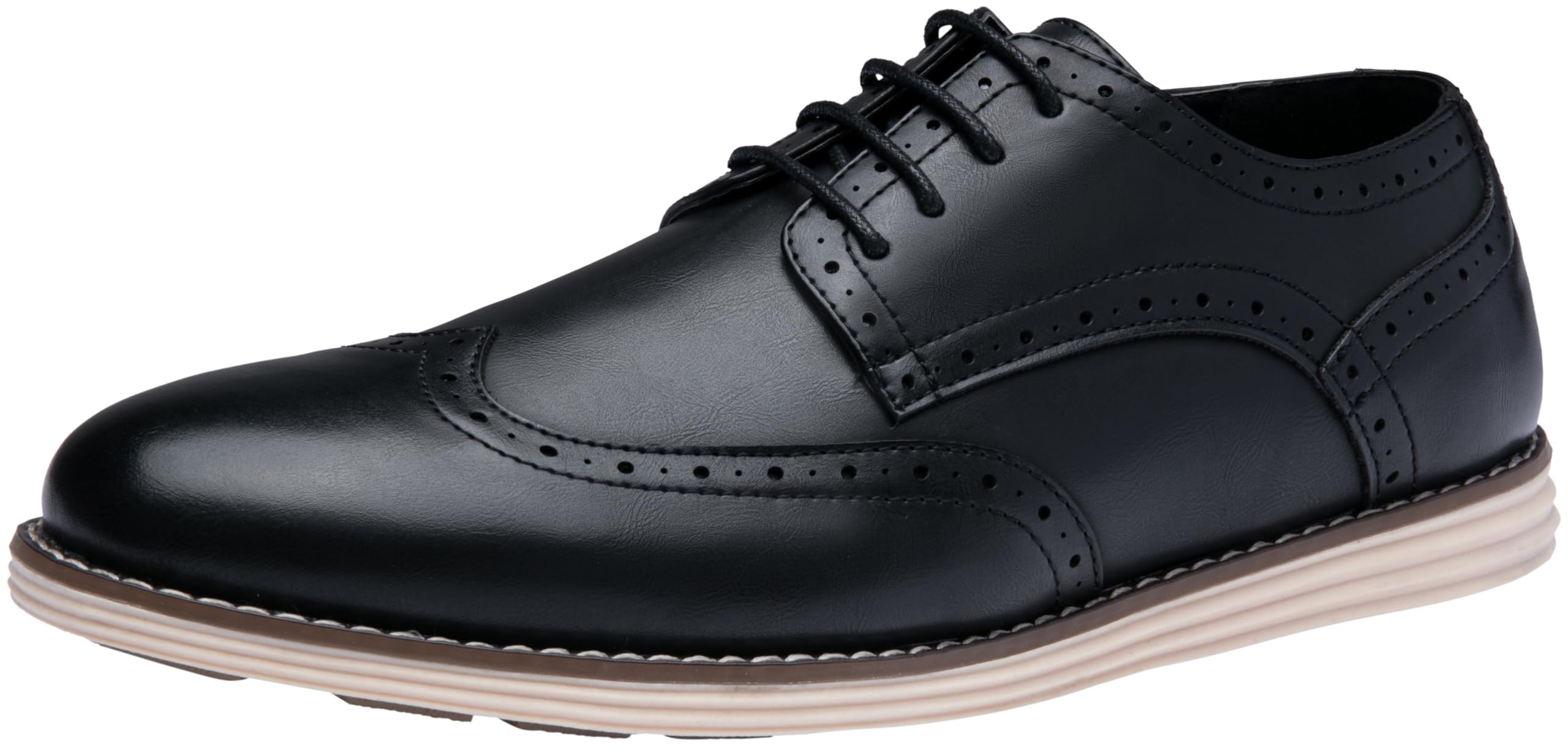 Vostey Mens Casual Dress Shoes Wingtip Plain Business Dress Shoes for Men