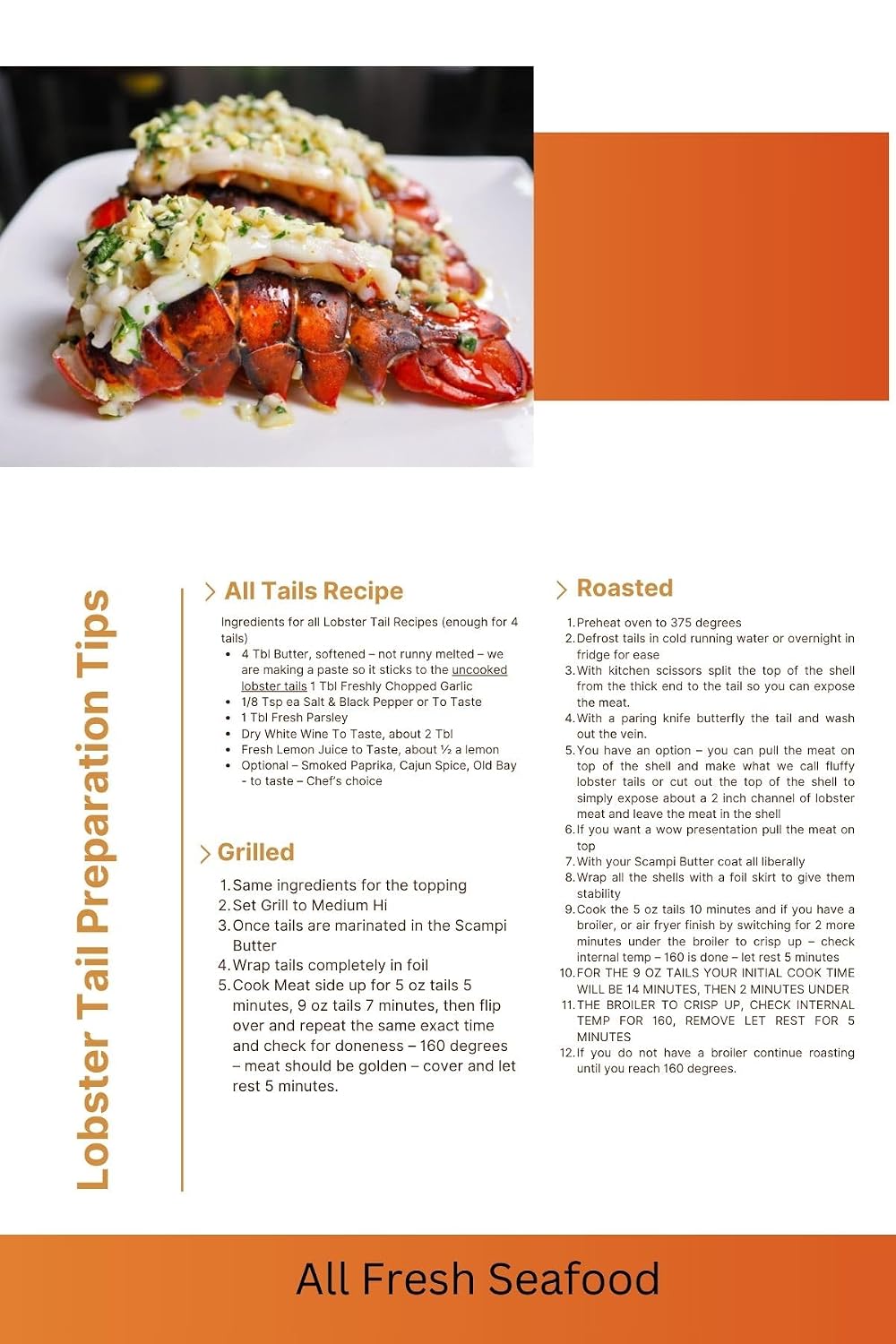 Maine Cold Water Lobster Tails | 10 Pieces (8-10 oz Each) | Harvested from the Icy Waters off the Coast of Maine | Fresh Lobster | Premium Seafood | All Fresh