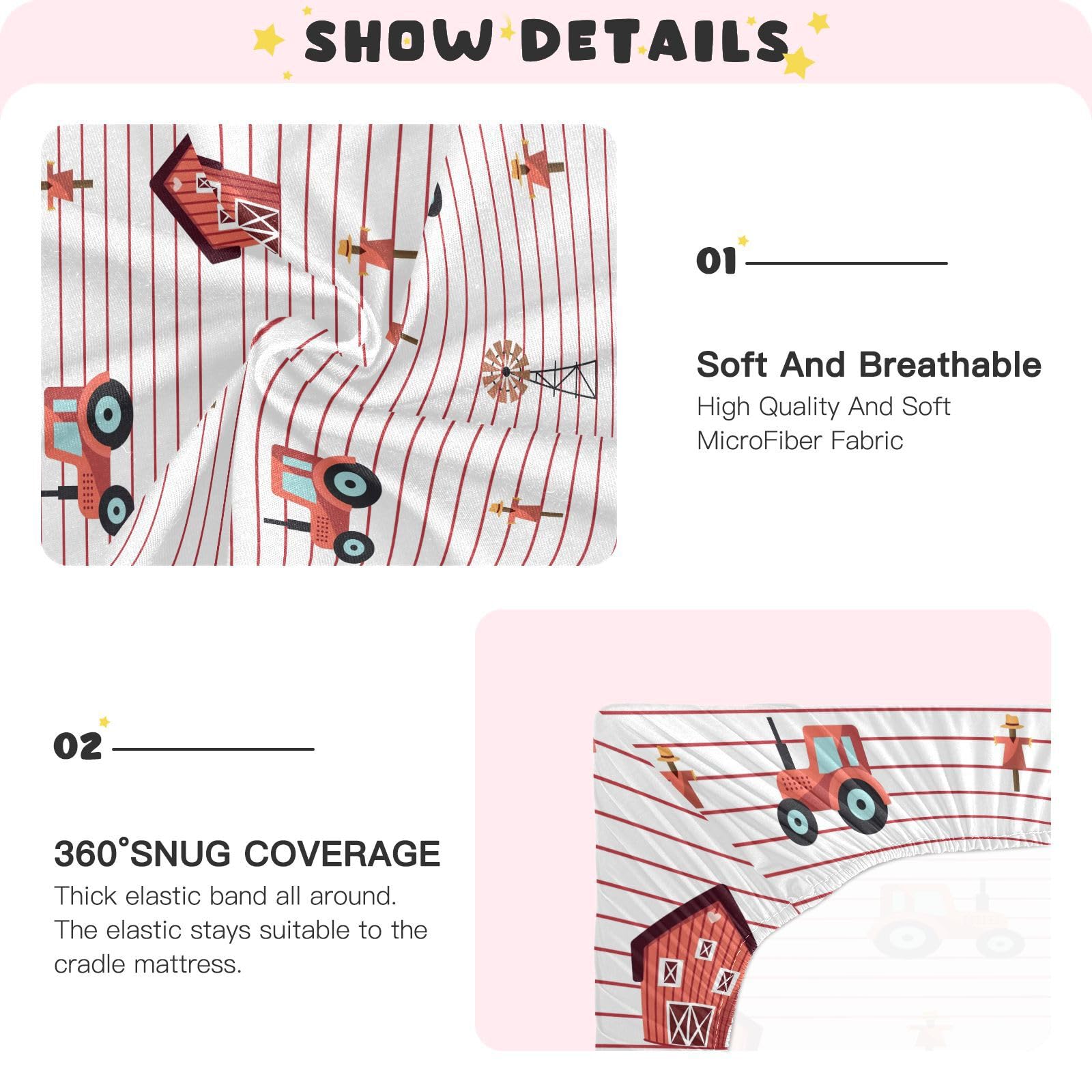 Red Crib Sheet Breathable Soft Crib Mattress Sheet For Baby Toddler Boys Girls Fitted Crib Sheet Fit Standard Crib Mattress 39 X 27 Inch