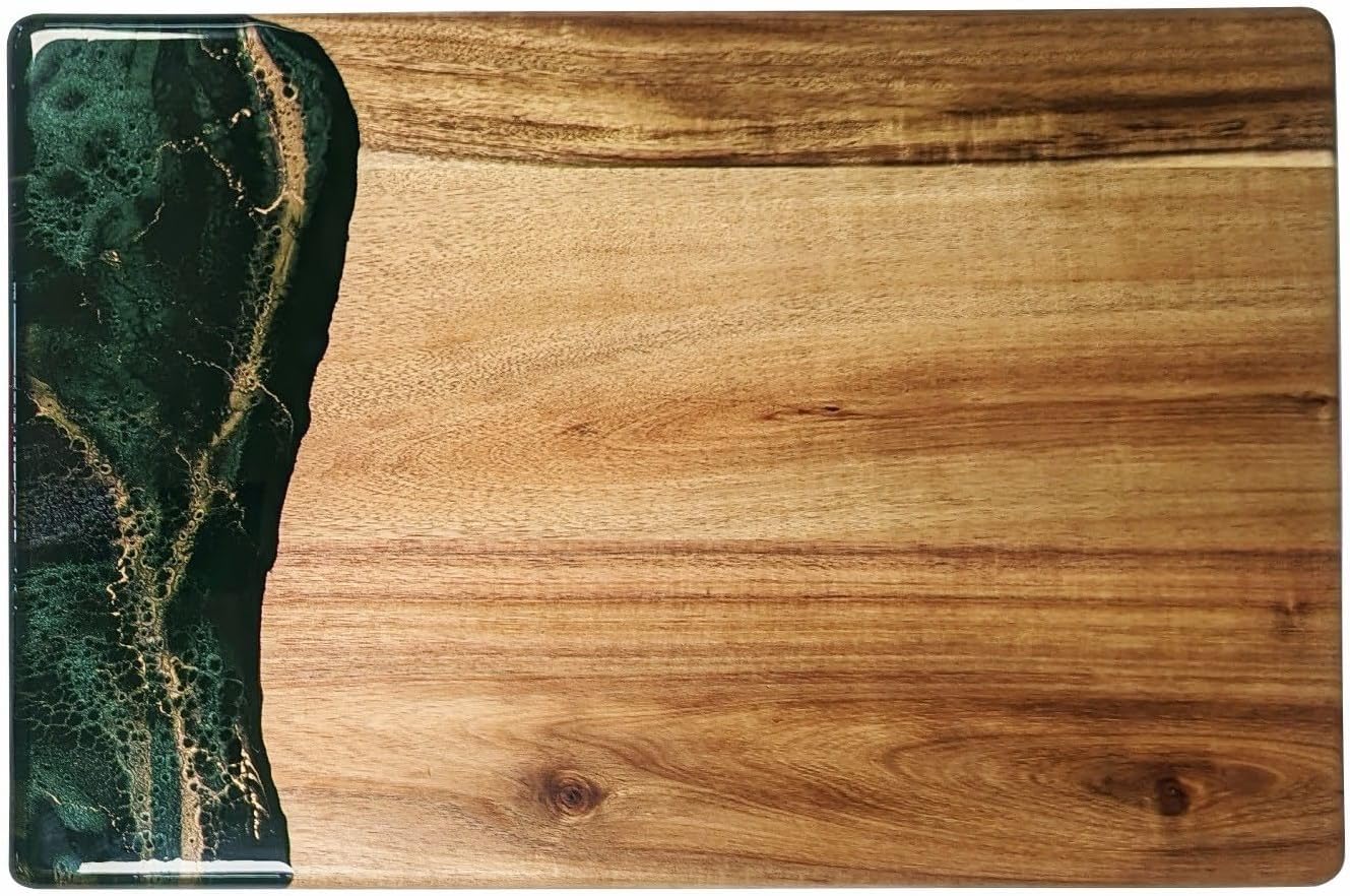 Lynn and Liana Designs Jade Acacia Breadboard, 18-inch Length, Kitchen Accessories