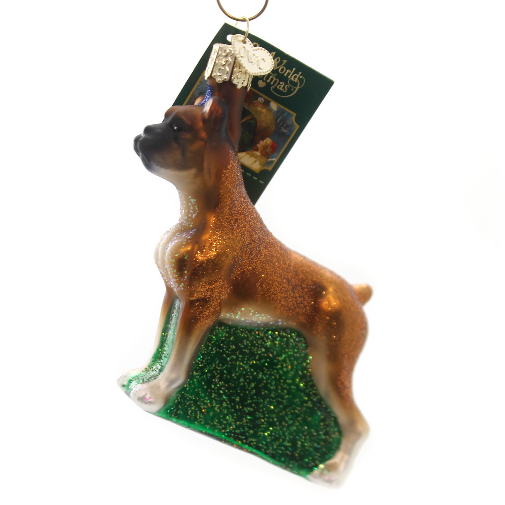 Old World Christmas Ornaments: Dog Collection Glass Blown Ornaments for Christmas Tree, Boxer Dog — image 1