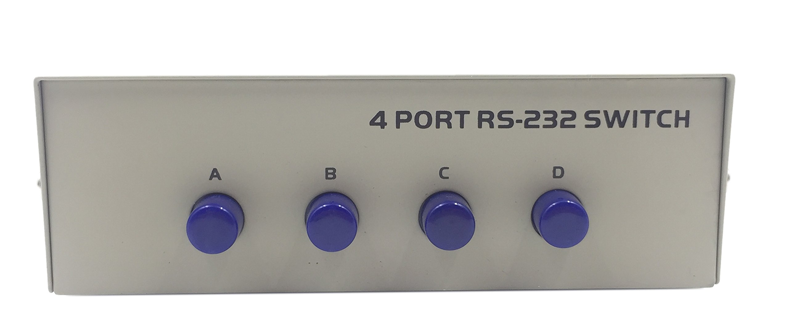CERRXIAN LEMENG Metal Housing 4 Port Manual RS-232 Switch for PC