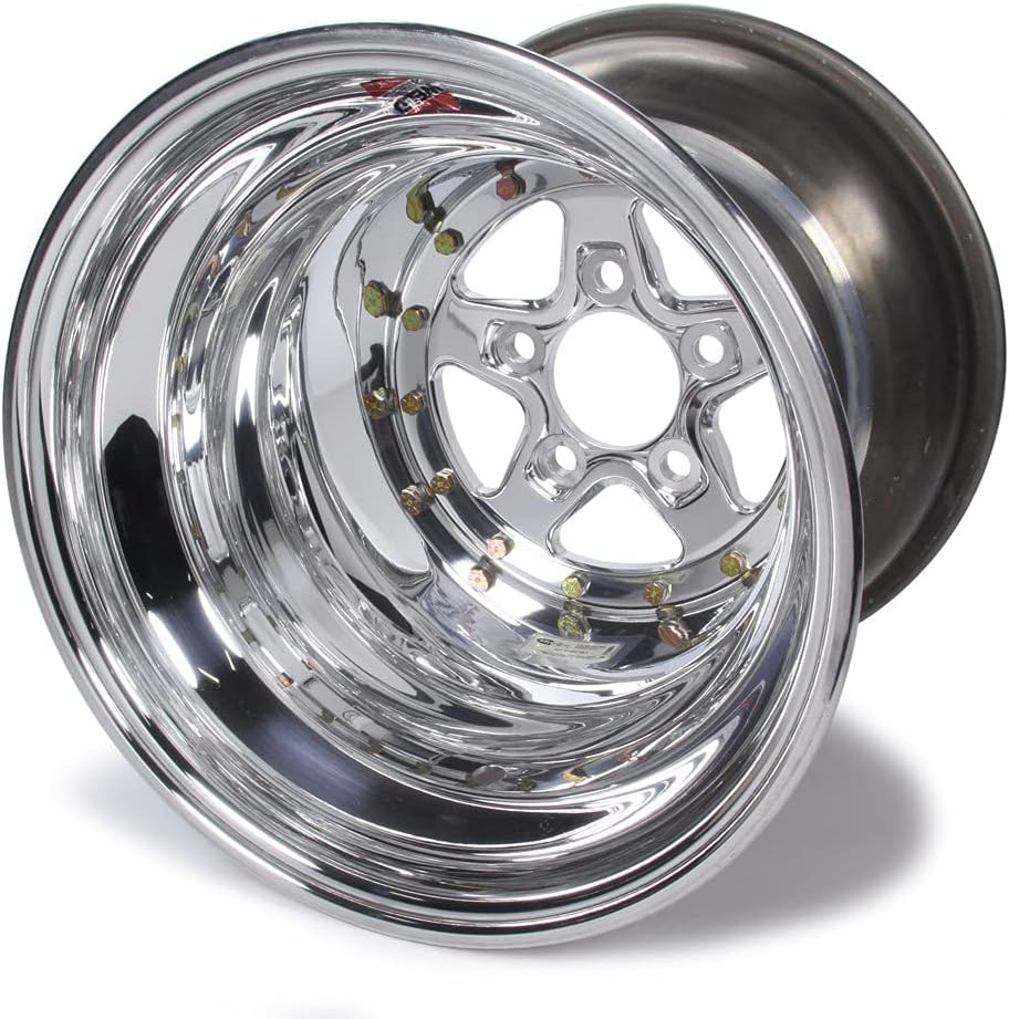 Wheel, Alumastar, 15 x 12 in, 3.000 in Backspace, 5 x 4.75 in Bolt Pattern, Aluminum, Polished, Each