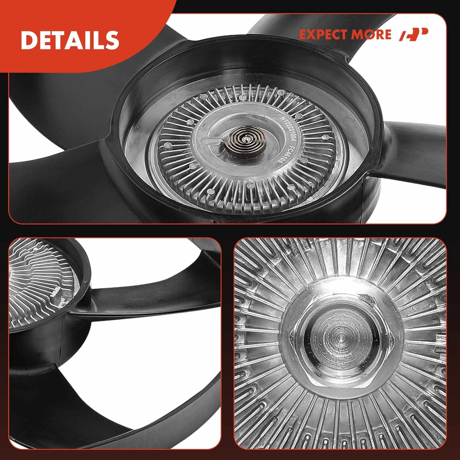 A-Premium Engine Cooling Fan Clutch Compatible with Mercedes-Benz Sprinter 2500 3500, Sprinter 3500XD, 2021 & Dodge Sprinter 2500 2007-2009 & Freightliner Sprinter 2500 3500 2007-2009
