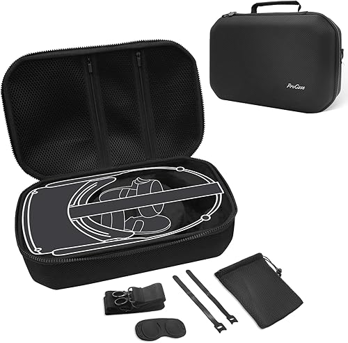 ProCase Eva - Funda protectora para Oculus Quest 2, accesorios de controlador de Gamepad, bolsa de transporte dura a prueba de golpes, funda de
