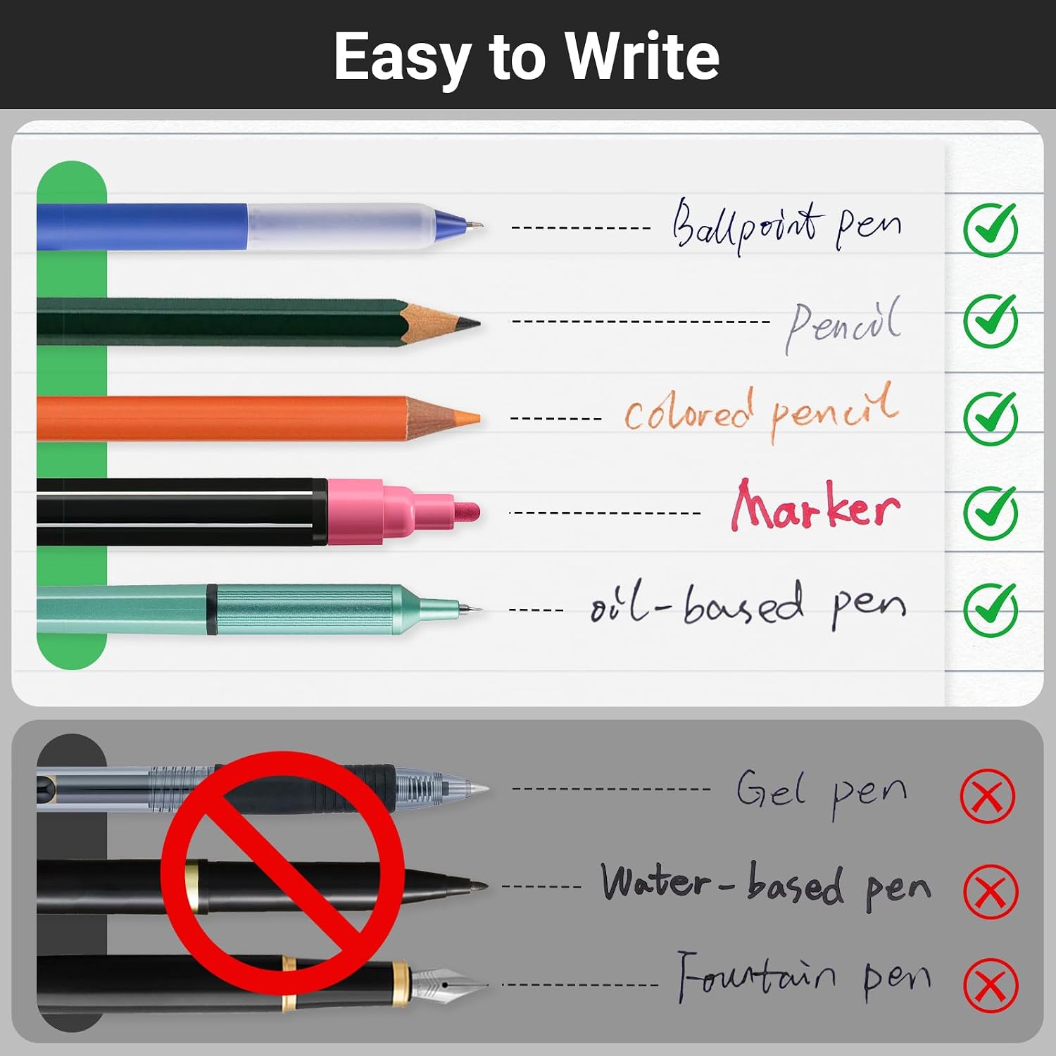 EUSOAR Clear Sticky Notes, 100 Sheets 8.5x11 Inch Translucent Planner Markers Big Sticky Notes for Annotation, Self-Stick Tabs for Books Memo Reminder Note Function for School Office Journaling