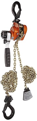 CM - Mini palanca de rueda dentada Serie 603, montacargas de cadena, Palanca de 6-3/8 pulgadas, Capacidad de 1100 libras, Altura de elevación de 10