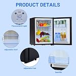 SMETA Update 12 Volt Refrigerator Mini Fridge 1.4 cu.ft wih Lock Semi Truck Refrigerator Freightliner Cascadia Drivers DC 12V|110V Compact Refrigerators RV Small Fridge Upright Camper Wheeler Van 36qt