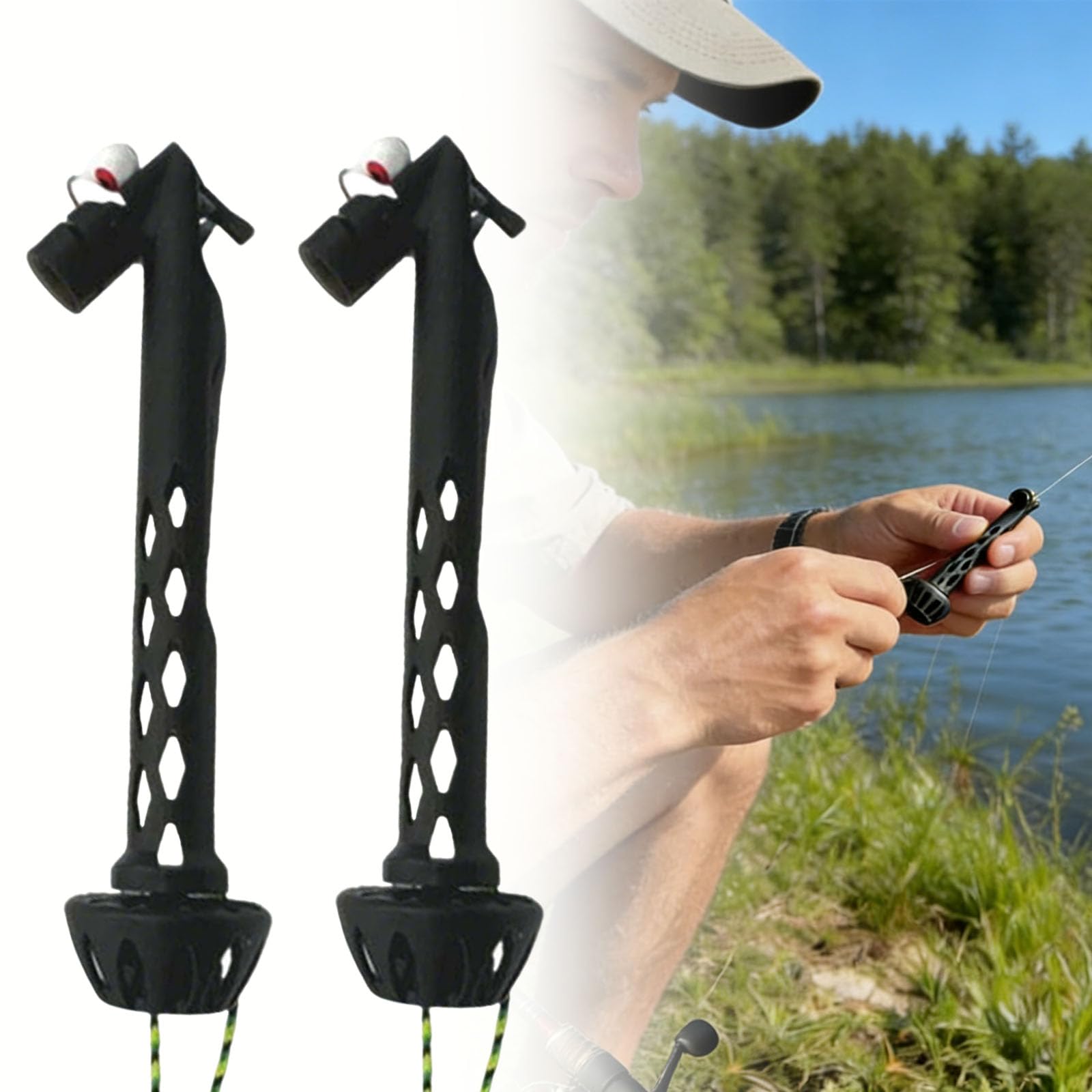 Magnetic Fly Threader & Magnetic Fly Roost, Fishing Accessory for Easy Rigging & Tying, Works with Most Hooks, Tippets & Rig Styles