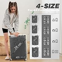 Vista 2 de Bolsas de almacenamiento al vacío para viajes con bomba de aire recargable inalámbrica, paquete de 8 bolsas de compresión esenciales de viaje