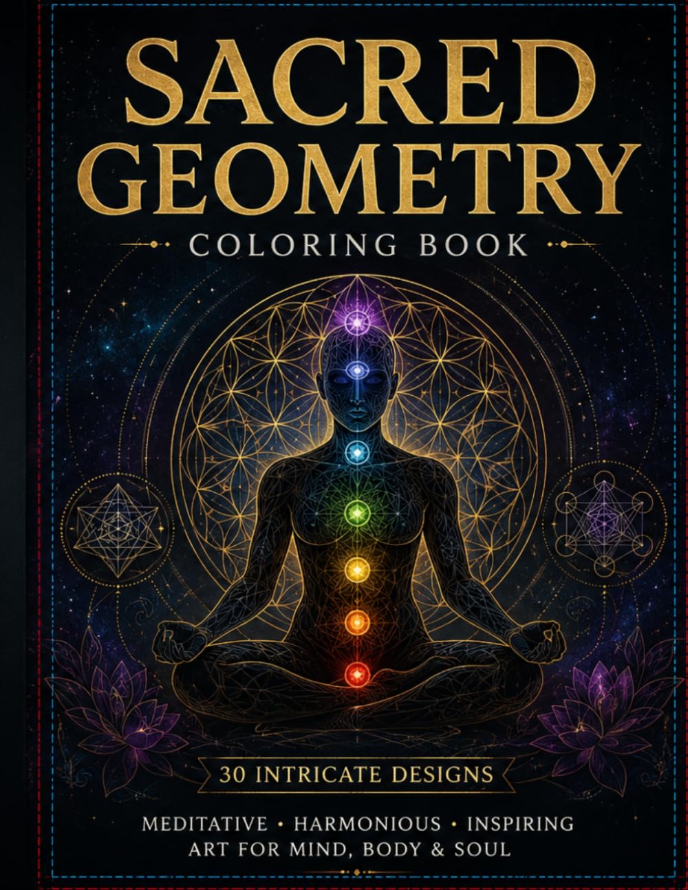 Sacred Geometry: 30 Intricate Sacred Geometry Designs for Relaxation, Meditation & Mindful Coloring