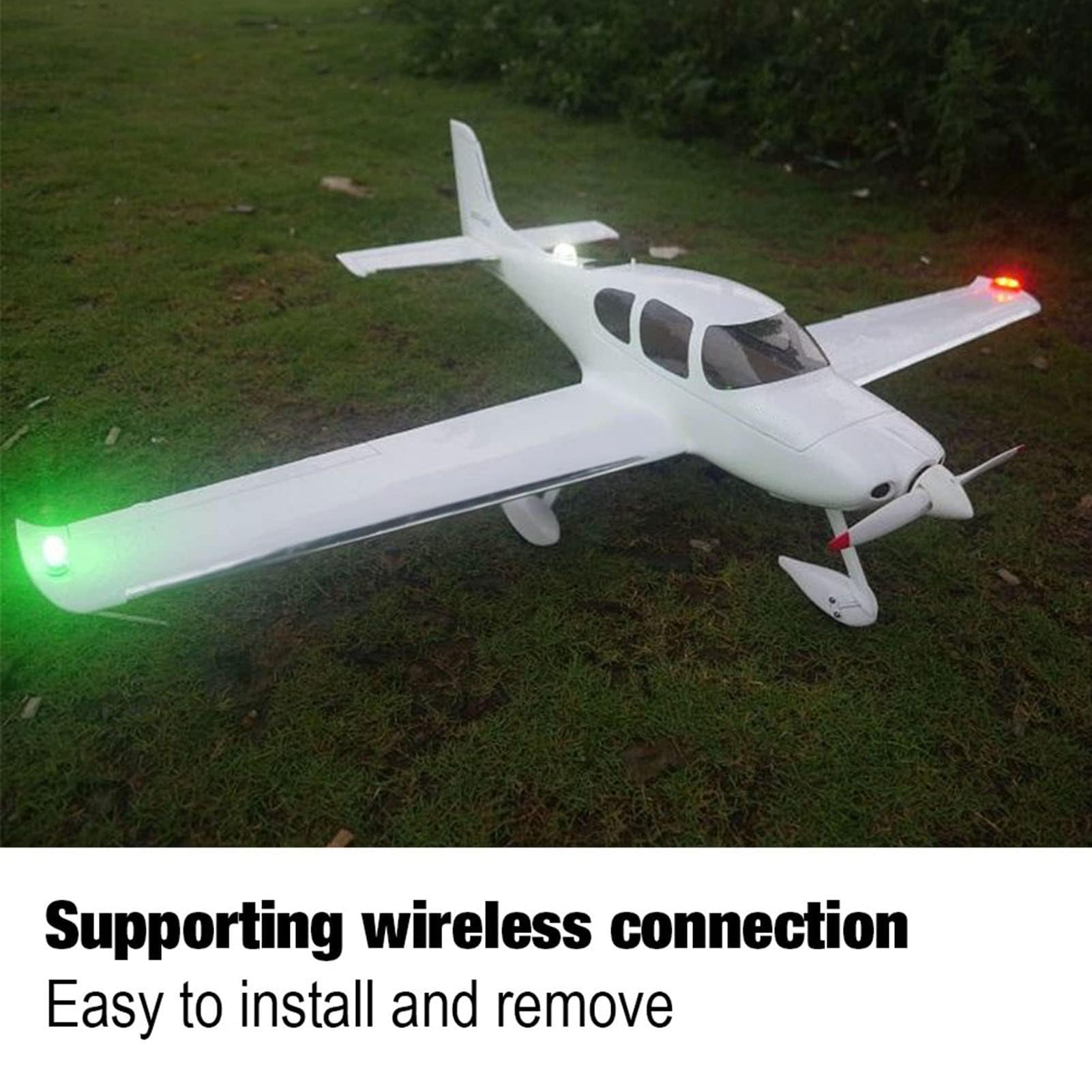 HERCHR Luz para Coche RC, 3 Unidades de luz LED inalámbrica con Flash para dron, para Aviones de ala Fija RC, anticolisión, Intermitente, Advertencia para Drones, Aviones, helicópteros,