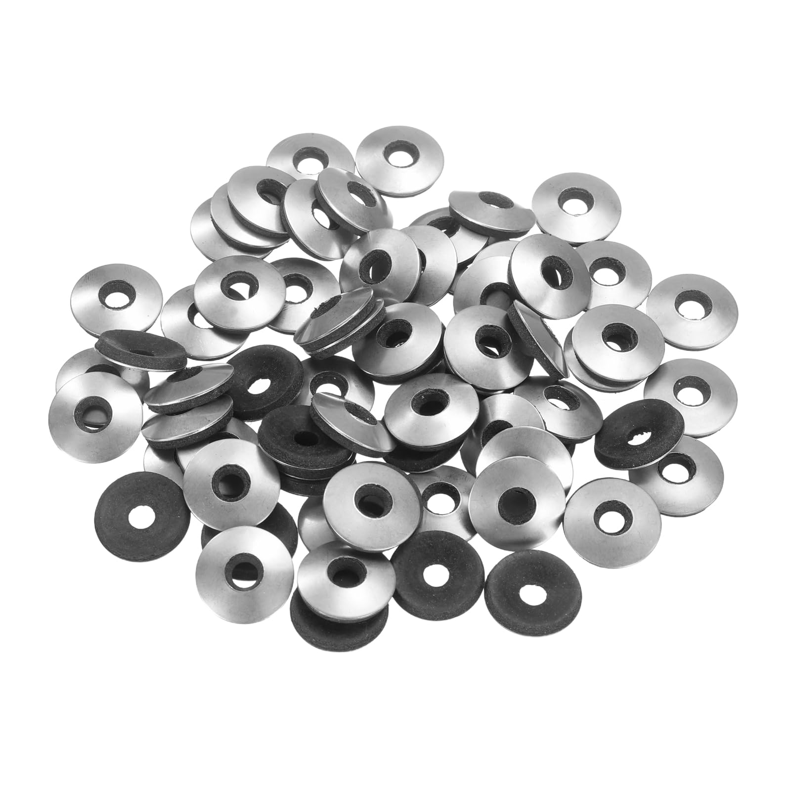 sourcing map 75Pcs Neoprene Rubber Sealing Washers M5.5x16mm 304 Stainless Steel EPDM Bonded Sealing Washer Waterproof Gaskets for Screws Bolts