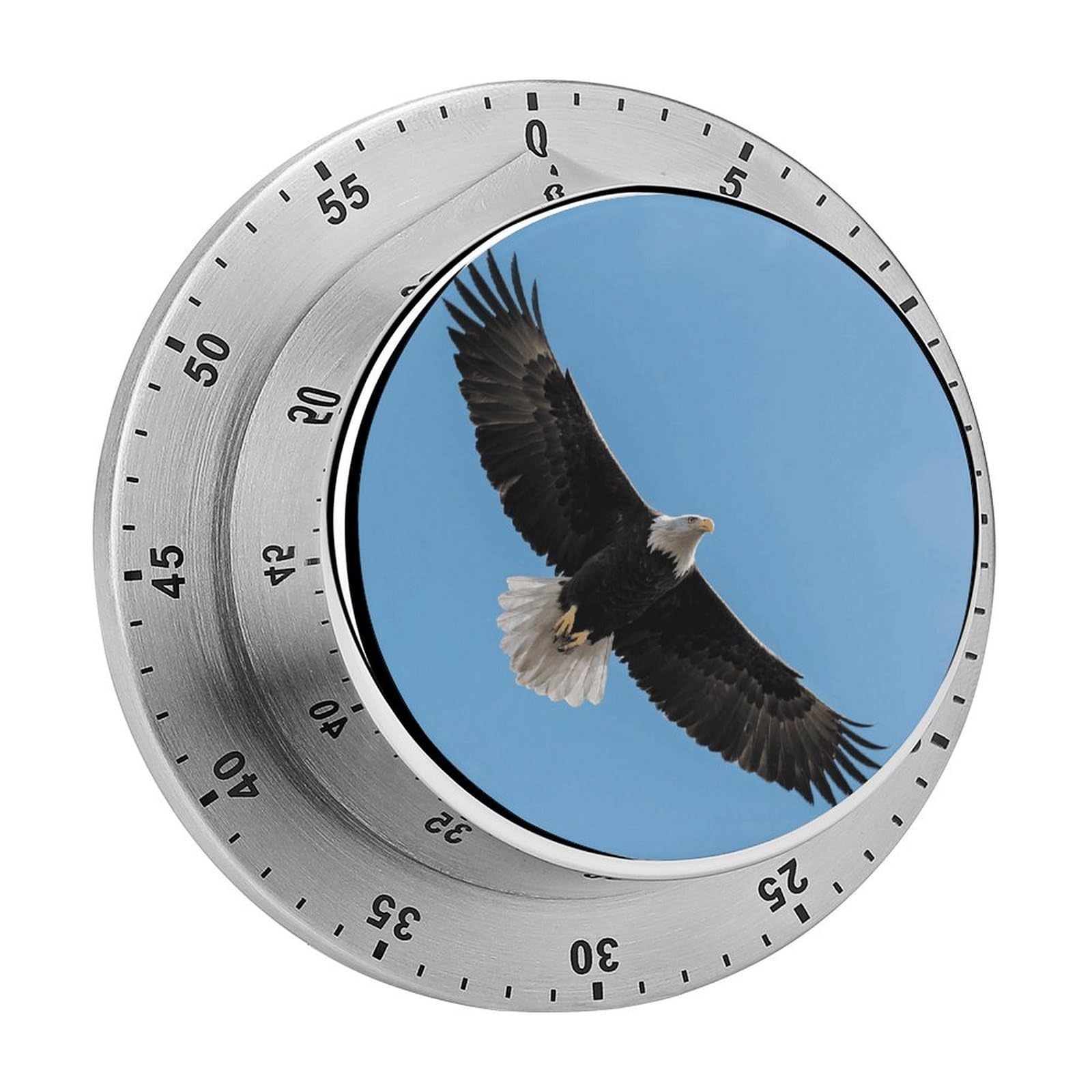 Soaring Eagle Timers Kitchen Chef Cooking Timers Portable Countdown Alarm Loud Countdown Clock Waterproof Stainless Steel Timer Compact 60-Minute Mechanical Timer Daily Use