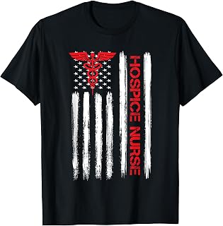 American Flag Hospice Nurse End of Life Palliative Nursing T-Shirt