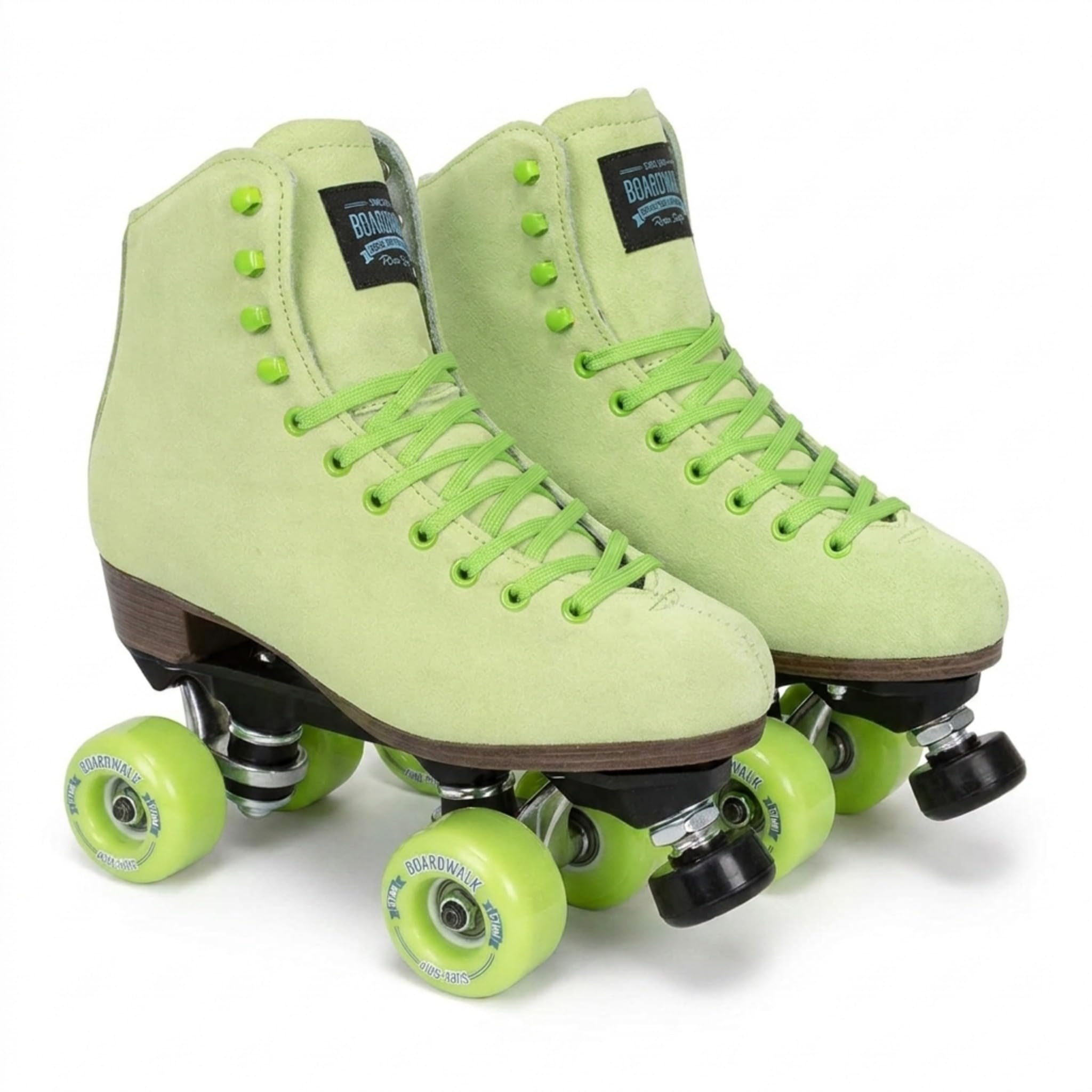 Sure-Grip Boardwalk Unisex Outdoor Roller Skates, Leather Boots, 82A Wheels