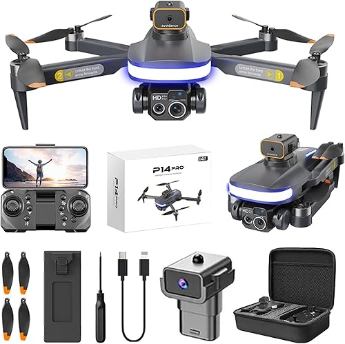 2.4G WIFI FPV Drone con cámara 4K para adultos, RC Quadcopter con retorno automático, vuelo de ruta, retención de altitud, modo sin cabeza