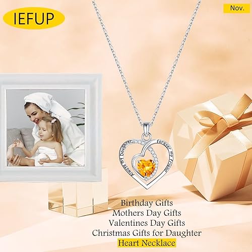 Miniatura 5 de Infinity Love Heart Birthstone Necklace for Women Jewelry, S925 Sterling Silver Heart Pendant Birthstone Necklace Women Gifts Valentines Mothers Day