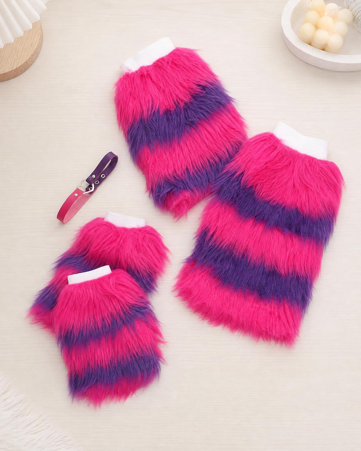 Pink Purple Cat Wolf Striped Furry Accessories for Halloween