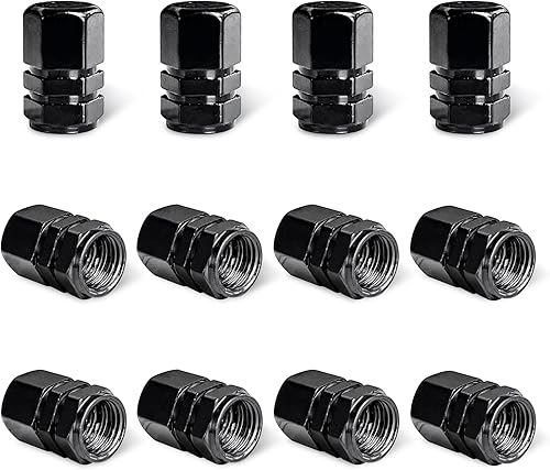 Miniatura 7 de Ziciner 12 PCS Car Tire Valve Stem Caps, Aluminum Alloy Wheel Valve Covers with Rubber O-Ring, Corrosion Resistant Leak-Proof Tire Air Cap Set, Blue