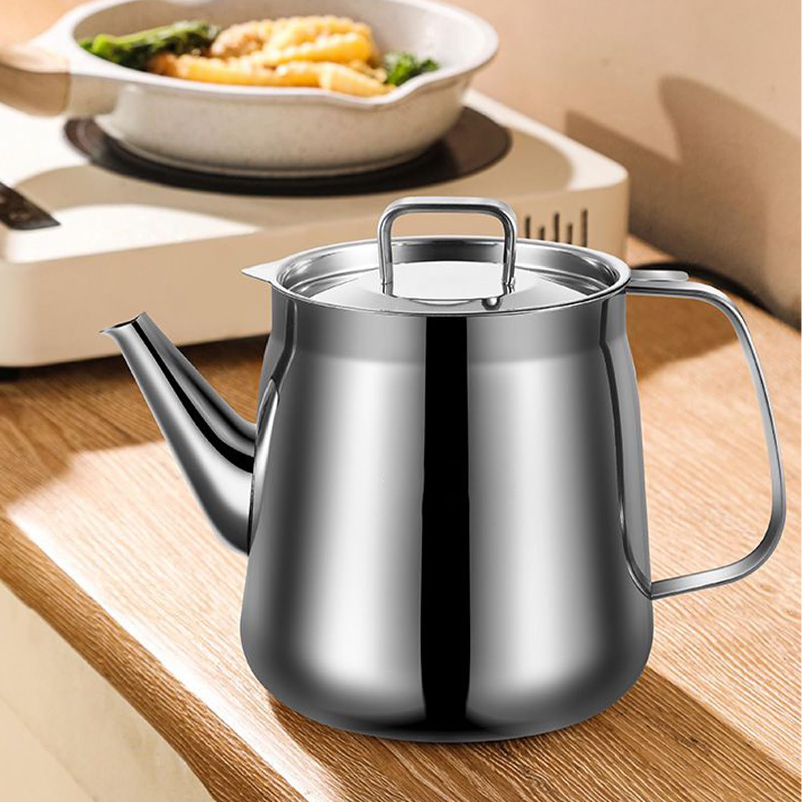 Récipient de stockage d'huile de cuisson divisé – Réservoir de graisse, réservoir culinaire pour tâches de cuisine, boîte de cuisine avec base antidérapante, équipement de salle à manger, support de