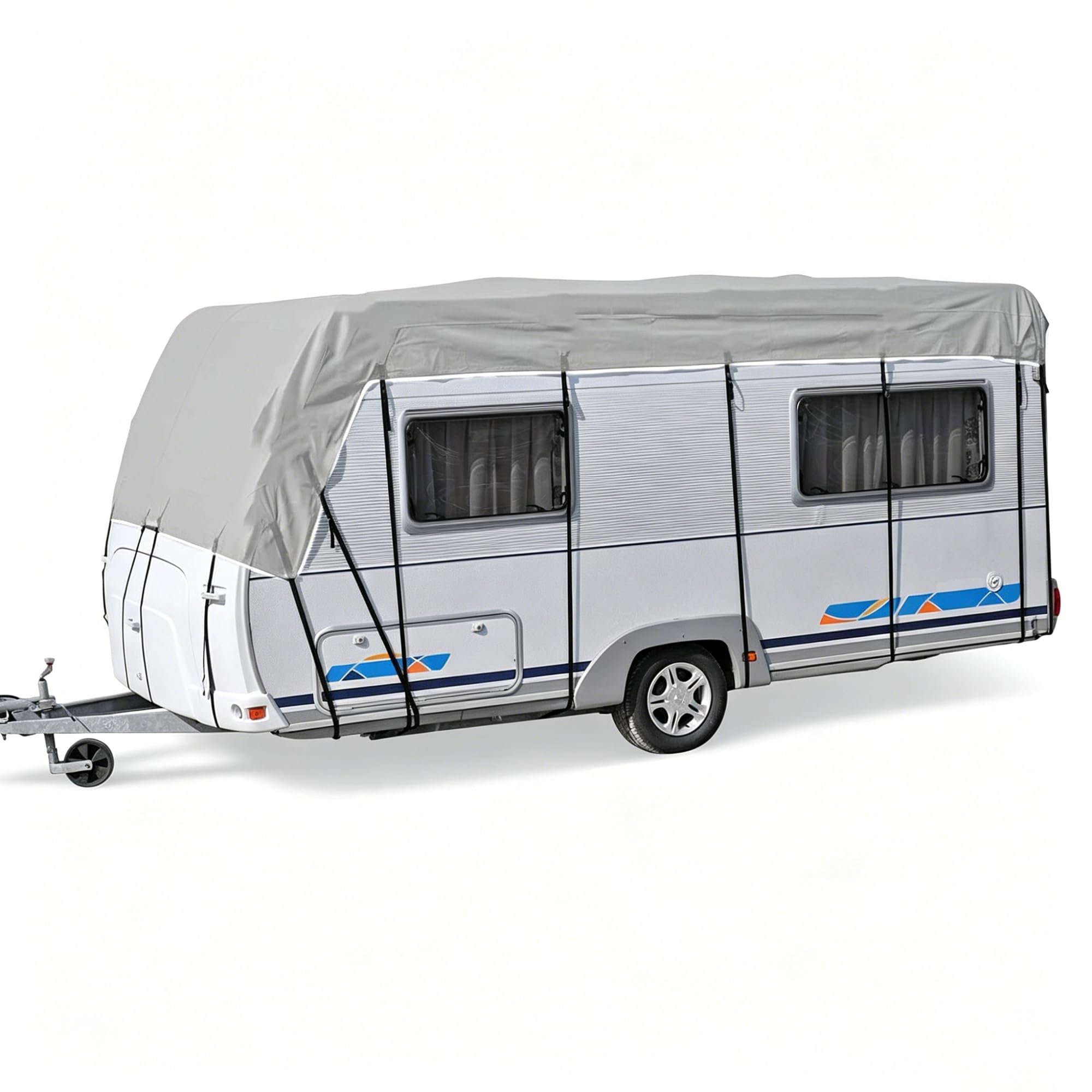 Fabricado con Tela Oxford 210D, Es Resistente A La Humedad Y A Los Rayos UV, Y Es Adecuado para Techos De Autocaravanas(Gray,650x300cm/21.3x9.8ft)