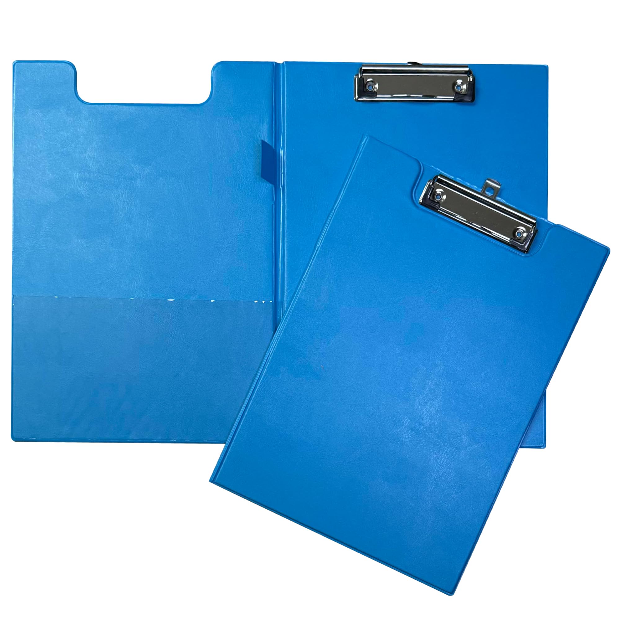 Janrax Light Blue Foldover Clipboard – A4 Folding Clipboard with Front Cover, Inside Pocket & Hanging Hook