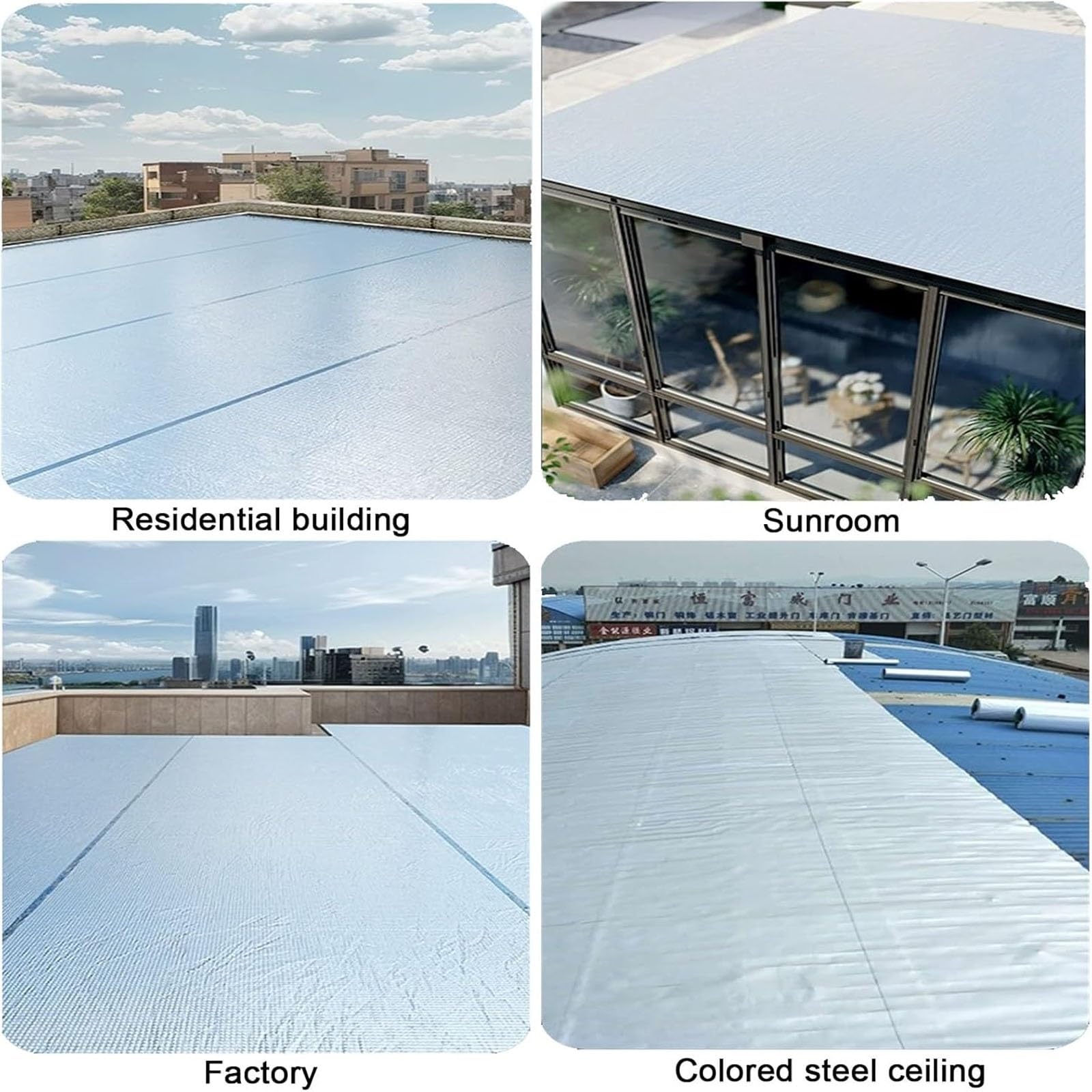 Samoprzylepna aluminiowa folia izolacyjna z bawełny, wysokiej jakości piankowa bariera radiacyjna do oszczędzania energii do użytku wewnątrz i na zewnątrz(30MM(THK),1*3m/3.2*9.8ft)