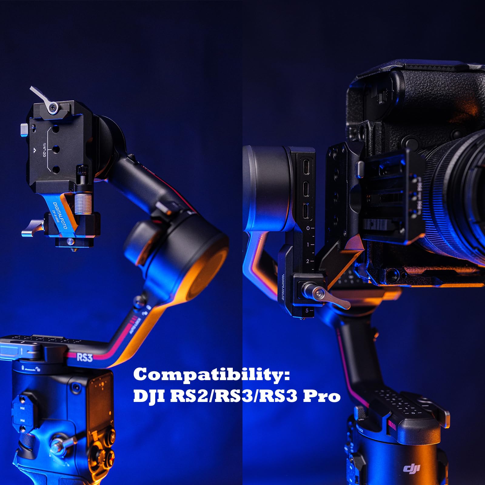 RS3 Portrait Mount, Upgraded DF DIGITALFOTO 2nd Generation Gimbal Vertical Camera Mount - Image 2