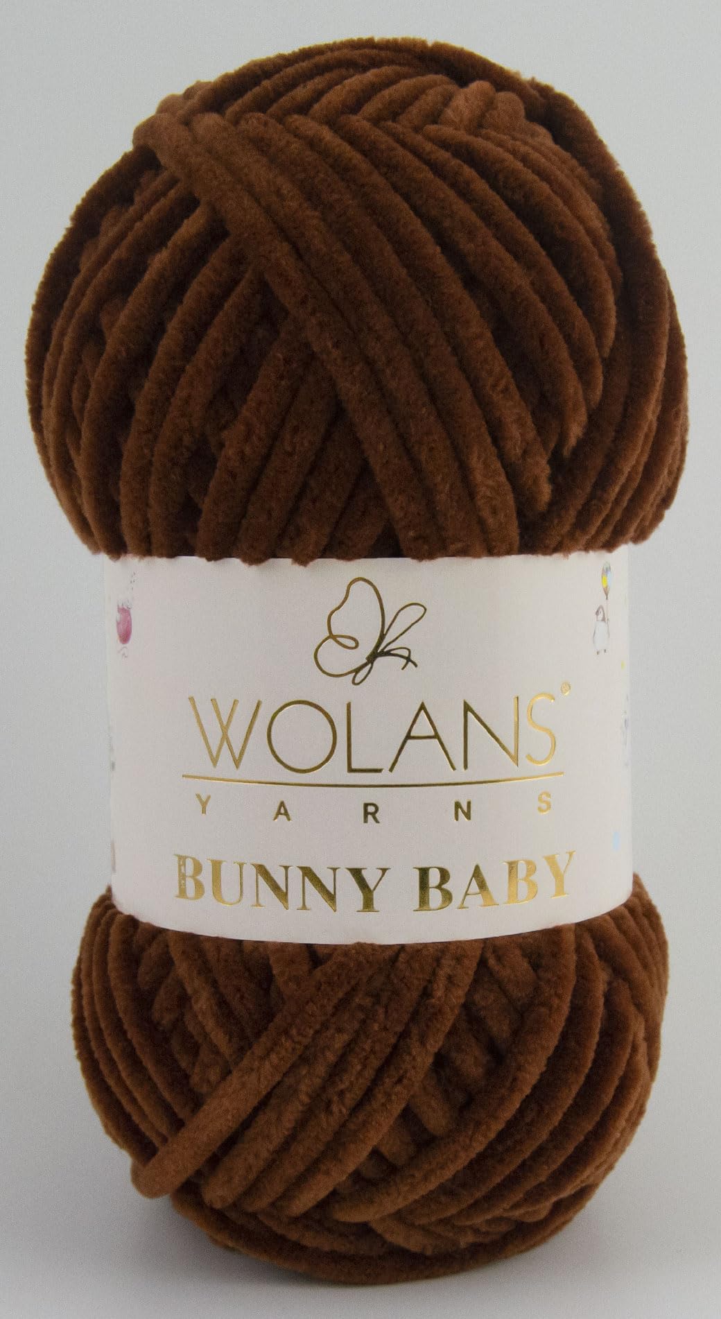 Wolans Bunny Baby Chenile Style Yarn Wool 72 Colours Available 100g Balls (Chestnut Col 60)