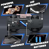 Vista 3 de Coche de control remoto, camiones RC 1:22, coche de policía de juguete para niños, auto RC con luz y espacio de carga, juguetes de vehículo