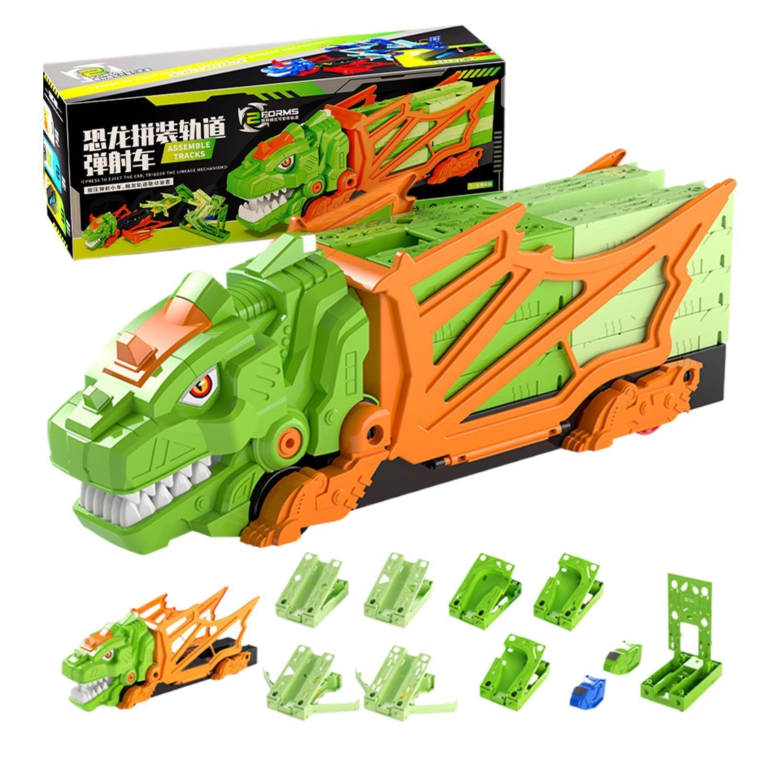 Generico Pista Dinosauri Giocattoli Set Educativo Colorato Di Veicoli | Set Giocattolo Pista Dinosauri Con Veicoli Per Bambini Maschi Asilo all'aperto e al chiuso Giardino Casa Compleanno Viaggio
