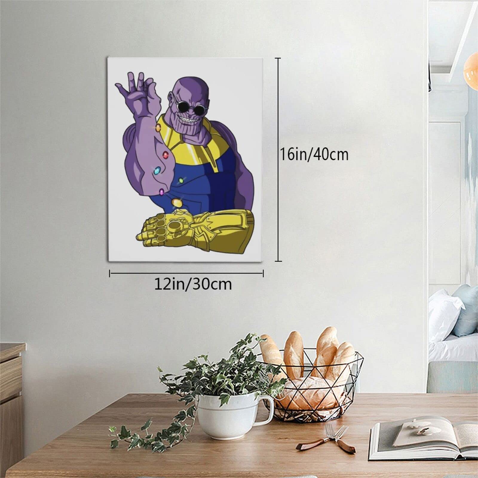 サノス 油彩画 キャンバスフレーム付き Amazon.co.jp: アートパネル 30×40cm アベンジャーズ サノス モダン