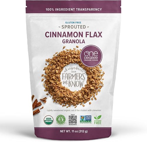 One Degree Organics Sprouted Cinnamon Flax Granola, 11oz