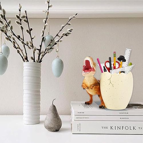 Miniatura 5 de Soporte para bolígrafo de dinosaurio, soporte para lápices de tiranosaurio para escritorio, bonitos organizadores de escritorio y accesorios de