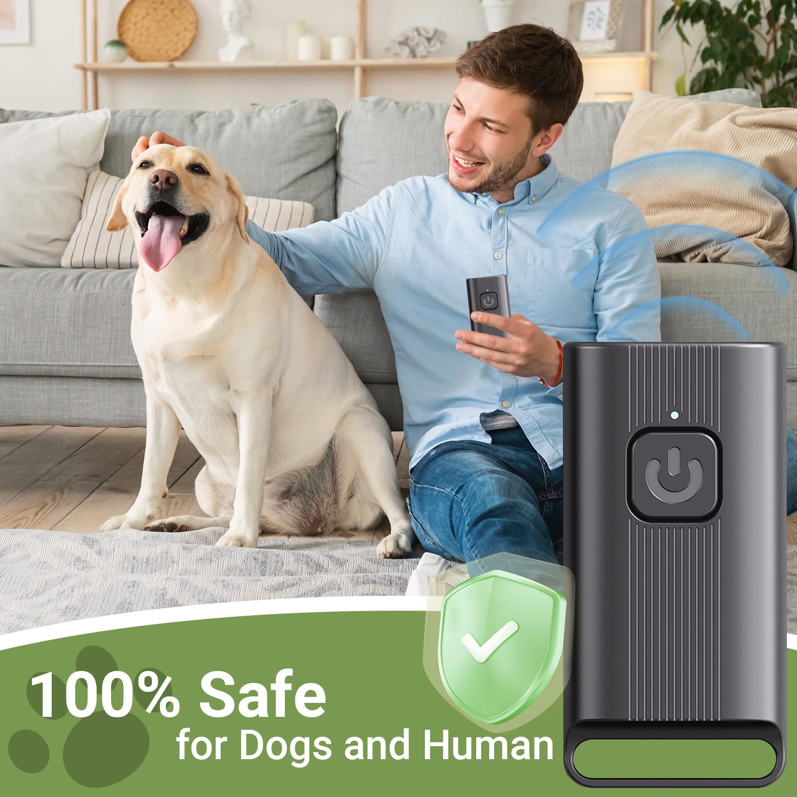 ZukqrymluvIQ Anti Barking Device for Dogs Rechargeable ultrasonic dog barking device portability stop dog barking device For Small Medium Large Dogs (black) - Image 4