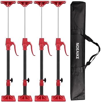 NOEAIKE Cabinet Jack Support Pole,4-Pack 45-114 Inch Steel Adjustable Quick Support System Rod,Telescopic Third Hand Tools with 200lbs Capacity for Installing Cabinets/Lifting Drywall
