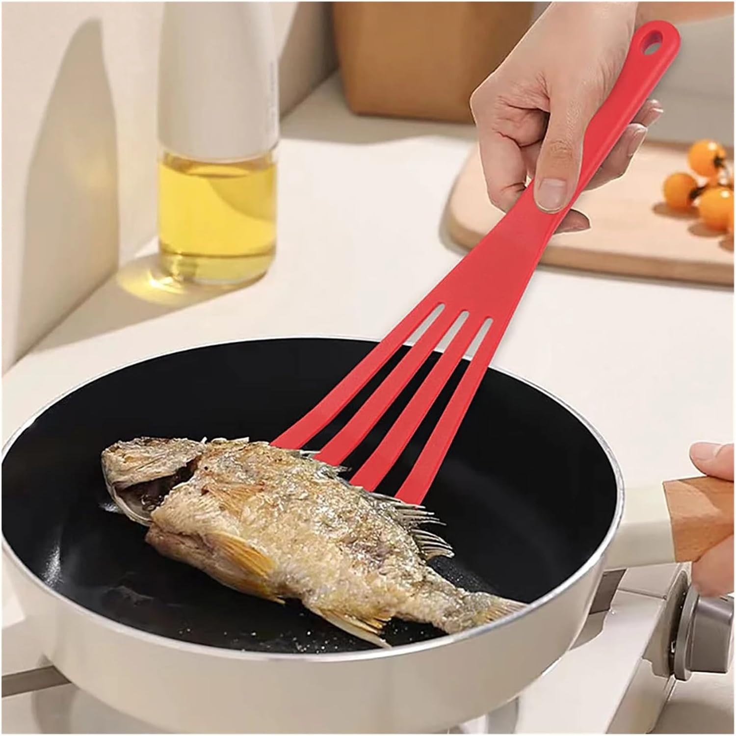 2Pcs Silicone Inclined Drain Shovel, Compatible For Household Non Stick Pot High-temperature Resistant Kitchen Utensils(Light purple)
