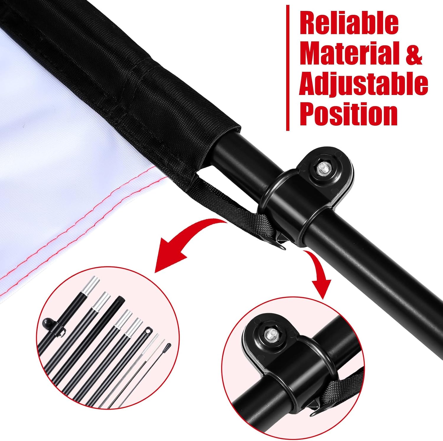 Buryeah 11ft Open House Signs Open House Flag Pole Kit for Real Estate Portable Bag Flag Real Estate Banner Signs for Outside Business Advertising(Red) - Image 5