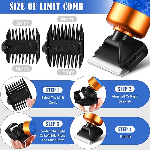 Miniatura 4 de Landhoow Recortadora de alfombras con guía de corte, velocidad eléctrica de 200 W, recortadora de alfombra ajustable para limpieza de alfombras