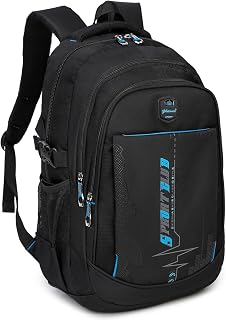 Schulrucksack Teenager Jungen Großer Laptop Rucksack 15,6 Zoll Wasserabweisend Schultasche Daypack Kinderrucksack Schulranzen mit vielen Fächern für Schule, Uni & Freizeit - Leicht & Stabil