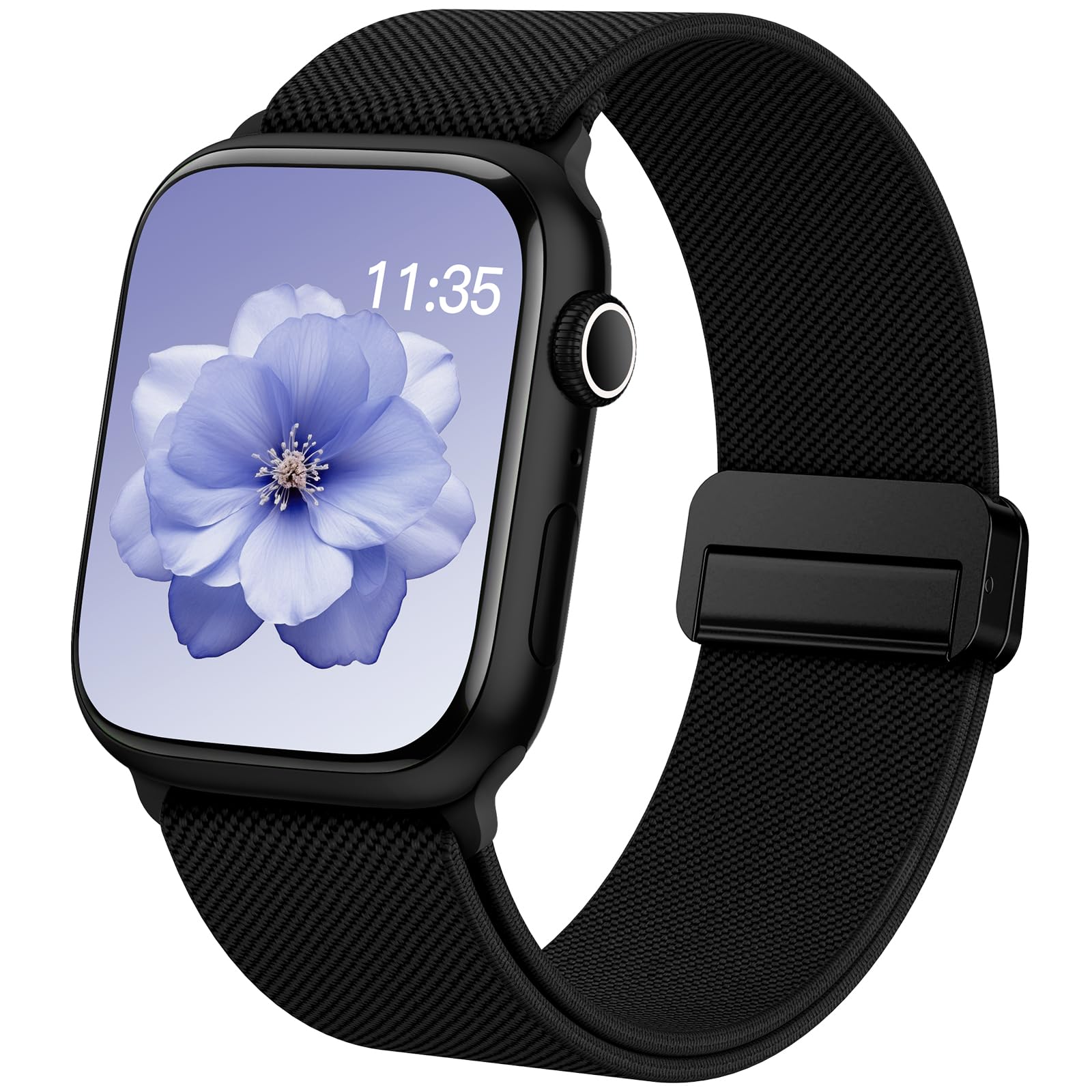 Higgs Nylon Cinturini Compatibile con Cinturino Apple Watch 44mm 45/46mm 49mm 40mm 38/41mm 42mm, Elastico e Impermeabile con Chiusura Magnetica Adatto a Serie 11 10 9 8 7 6 5 Se