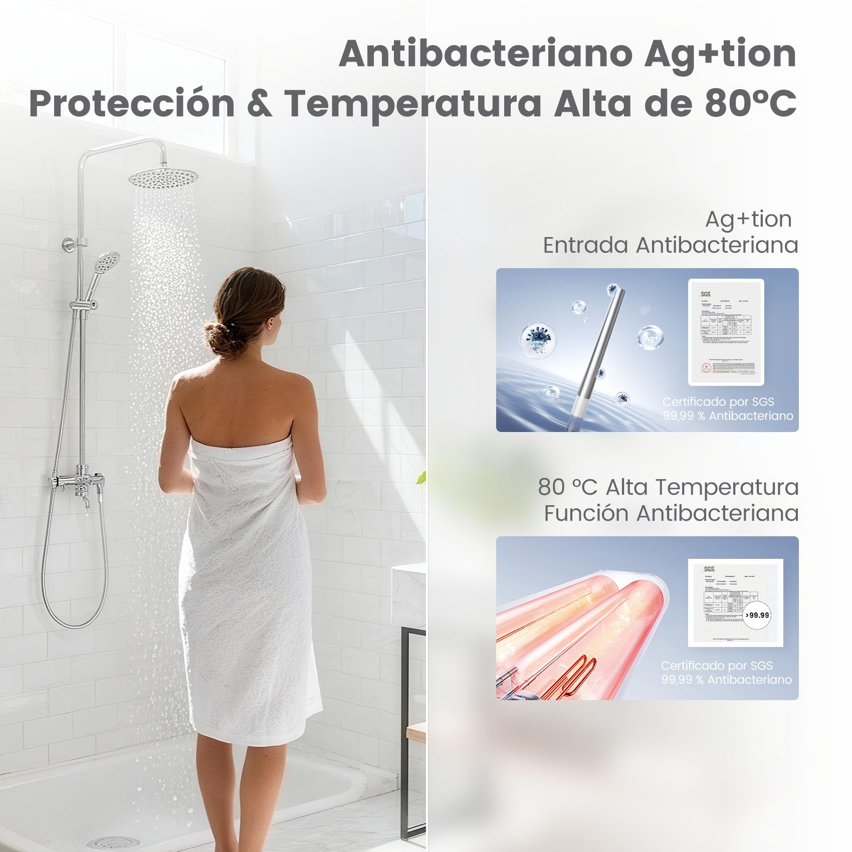 COMFEE' CWH15ED1350EUW Calentador de Agua Eléctrico, Doble Tanque, 47L | Control por App, Instalación Vertical u Horizontal, Ultradelgado, Antibacteriano Ag+, Doble Depósito, Inteligente, Blanco